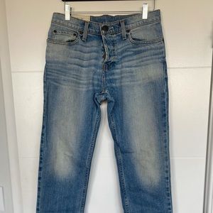 Hollister men’s stone wash jeans with buttons size w 32 L 30